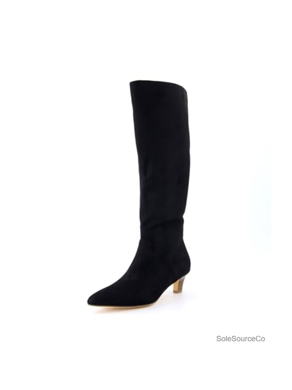 Women's Vegan Suede Kitten Heel Bootie with Memory Foam